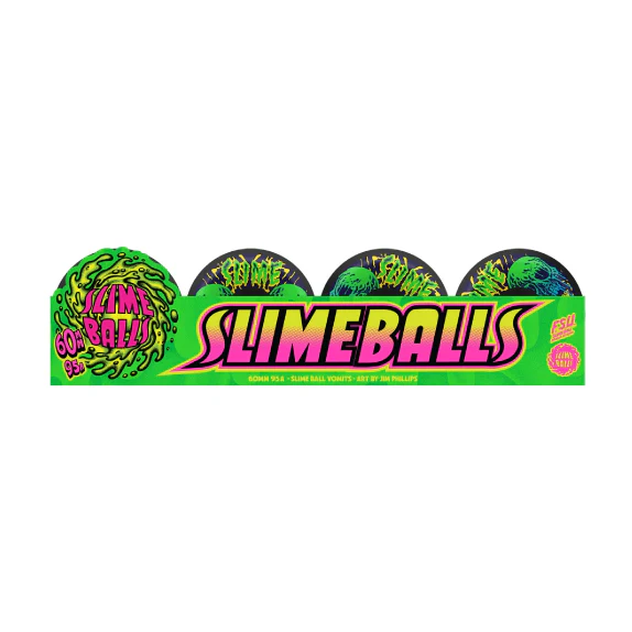 Santa Cruz Slime Balls Skull Vomits Skateboard Wheels 60MM 95A - Image 5