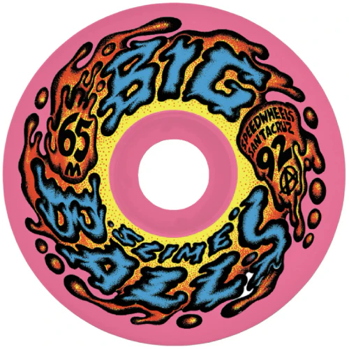 Santa Cruz Slime Balls Big Balls Speedwheels Reissue Skateboard Wheels Pink 65MM 92A