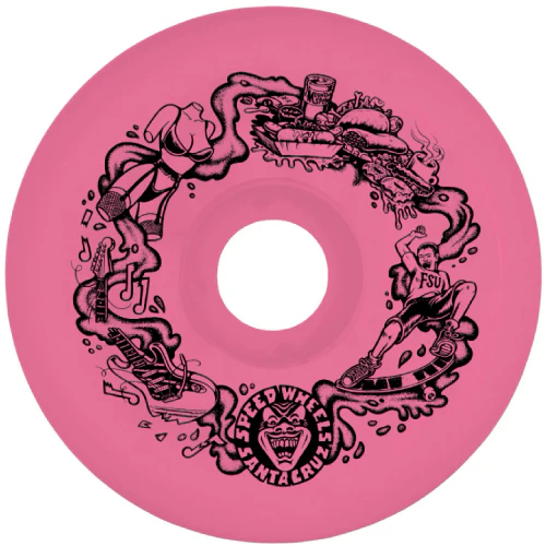 Santa Cruz Slime Balls Big Balls Speedwheels Reissue Skateboard Wheels Pink 65MM 92A - Image 2