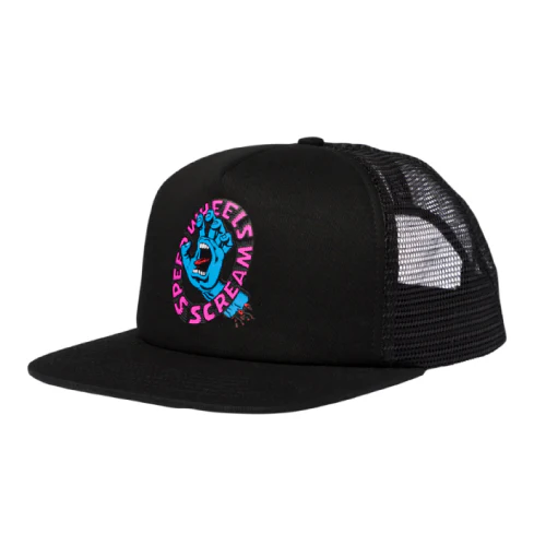 Santa Cruz Speed Wheels Scream Mesh High Profile Trucker Hat - Image 2
