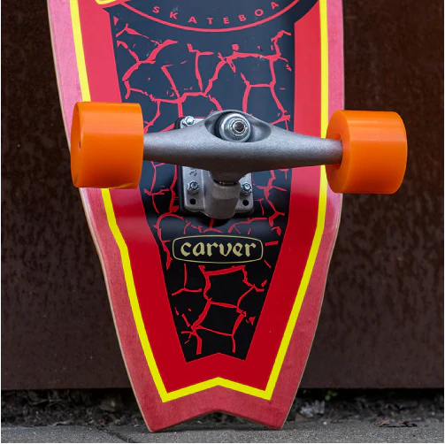 Santa Cruz X Carver Flame Dot Shark Surf Skate Cruiser Complete 31.52" - Image 4