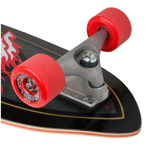 Santa Cruz X Carver Flamed Not a Dot Cut Back Surf Skate Cruiser Complete 29.95" - Image 4
