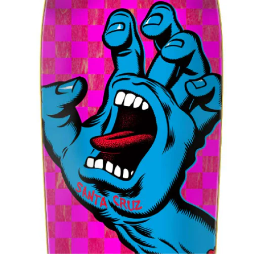 Santa Cruz X Carver Screaming Hand Pink Check Surf Skate Cruiser Complete 30.2" - Image 2