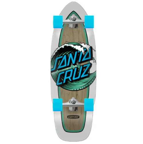 Santa Cruz X Carver Wave Dot Cut Back Surf Skate Cruiser Complete 29.95"