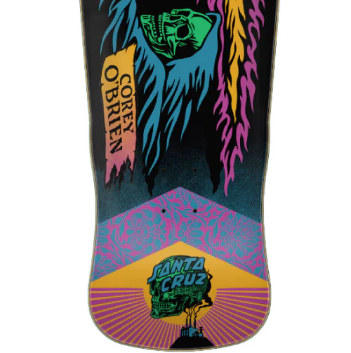 Santa Cruz X Obey Corey O'Brien Reaper by Shepard Fairey Shaped Reissue Skateboard Deck 9.85" - Image 3