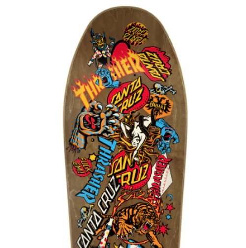 Santa Cruz X Thrasher Steve Salba Oops Shaped Skateboard Deck 10.4" - Image 2