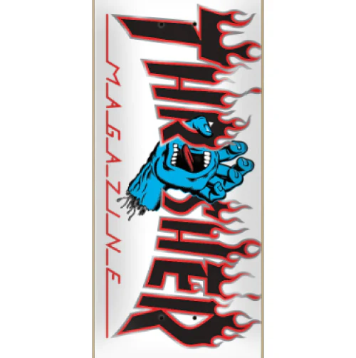 Santa Cruz X Thrasher Screaming Flame Logo Skateboard Deck 8.0" - Image 2