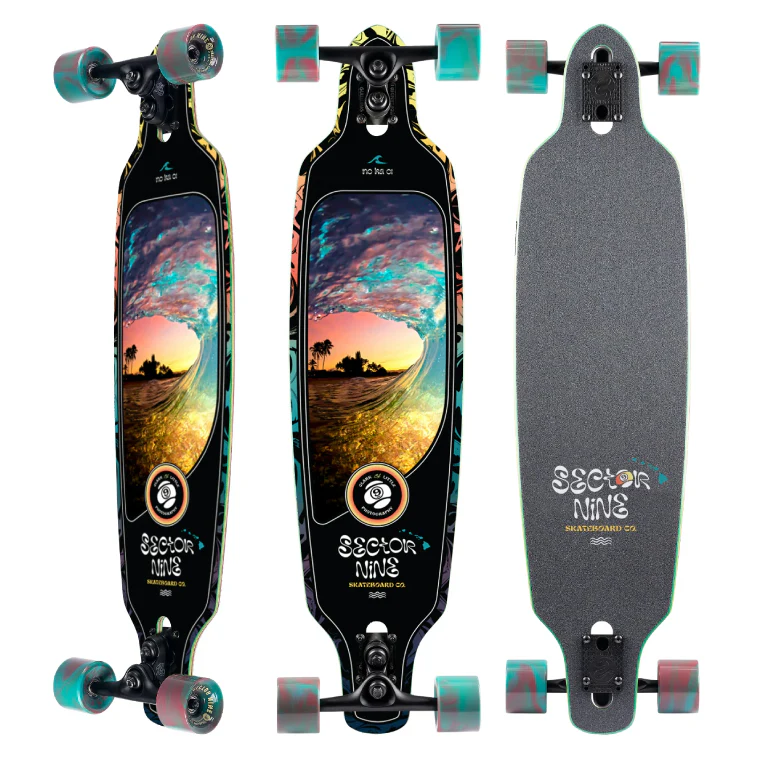 Sector 9 Fractal Shave Ice Sidewinder Longboard Complete 36" - Image 2