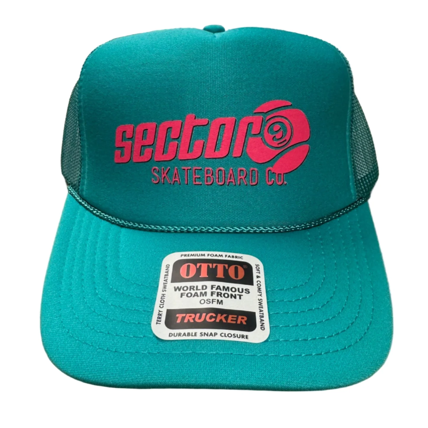 Sector 9 Mesh Trucker Hat - Teal/Pink