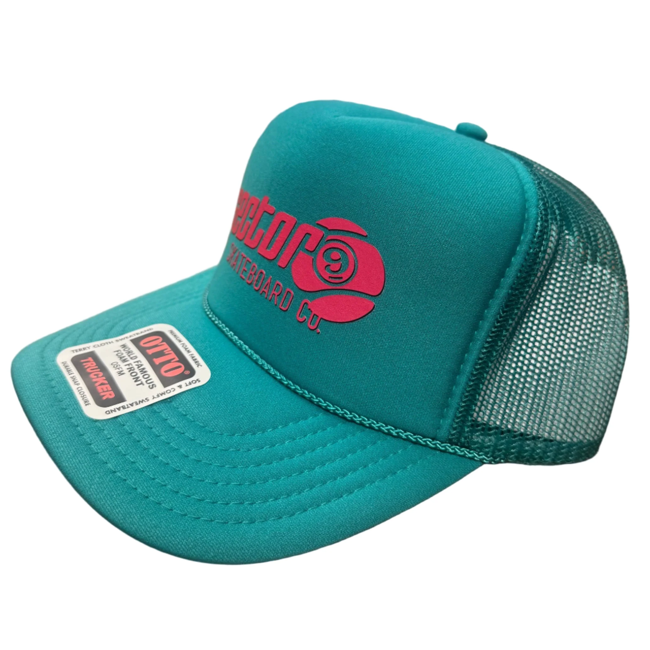 Sector 9 Mesh Trucker Hat - Teal/Pink - Image 2