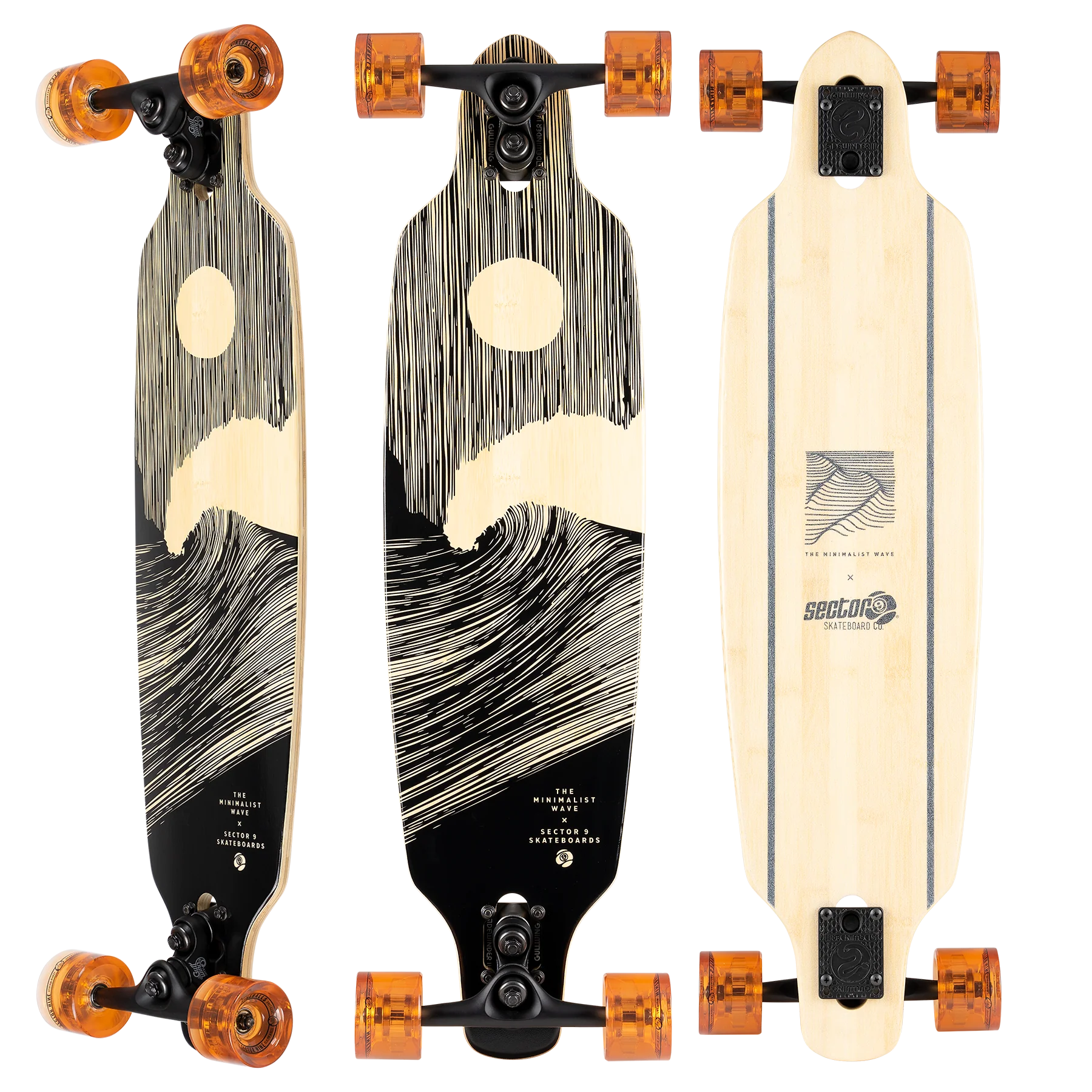 Sector 9 Shoots Full Moon Sidewinder Longboard Complete 33.5" - Image 2