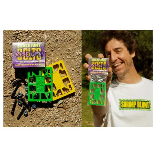 Shake Junt Beagle Rise Up 1/4" Riser Pad & Hardware Set - Yellow/Green/Black - Image 3
