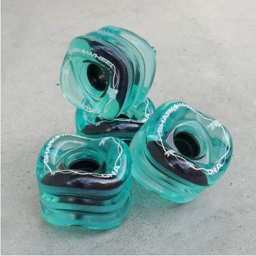 Shark DNA Wheels Transparent Emerald 72MM 78A - Image 3
