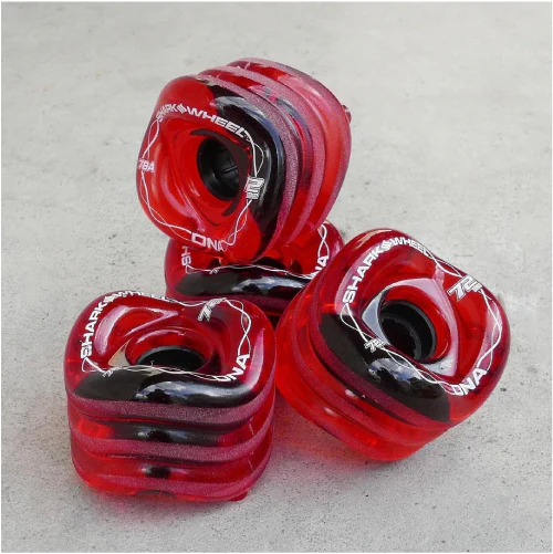 Shark DNA Wheels Transparent Red 72MM 78A - Image 2