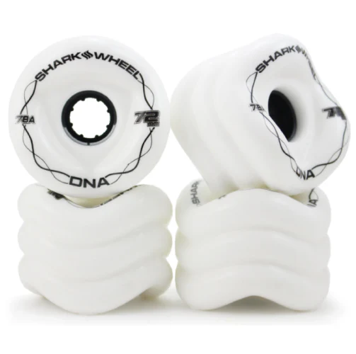 Shark Wheel DNA White Longboard Wheels 72MM 78A - Image 2