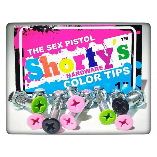 Shorty's The Sex Pistol Hardware Pink, Green, Black 1" - Image 2