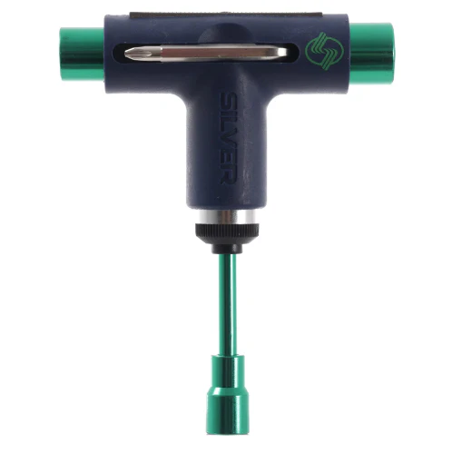 Silver Premium Skateboard Tool - Blue/Green - Image 2