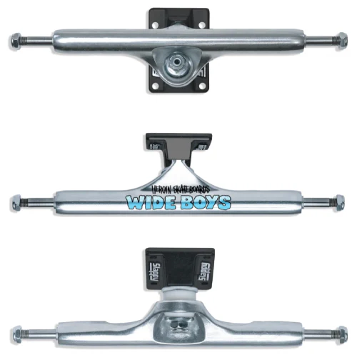 Slappy X Heroin Hollow Wide Boys ST1 Polished/Black Trucks (Set of 2) - Image 2