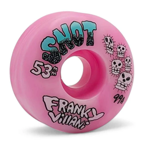 Snot Classic Franky Villani Skulls Pink/White Swirl Wheels 53MM 99A