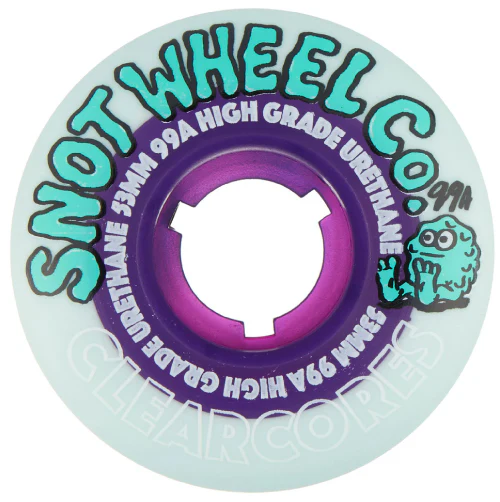 Snot Clear Core Wheels Teal/Clear Purple 53MM 99A