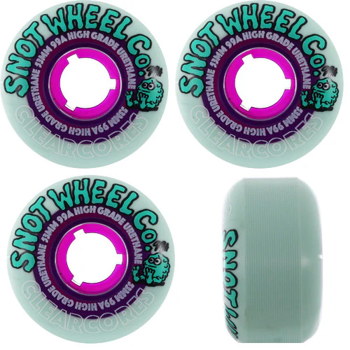 Snot Clear Core Wheels Teal/Clear Purple 53MM 99A - Image 4