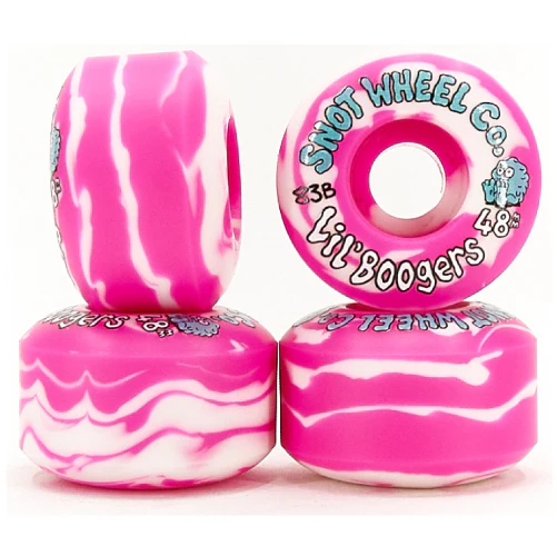 Snot Lil' Boogers Wheels Pink/White Swirl 48MM 83B/103A - Image 2