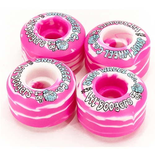 Snot Lil' Boogers Wheels Pink/White Swirl 48MM 83B/103A - Image 3