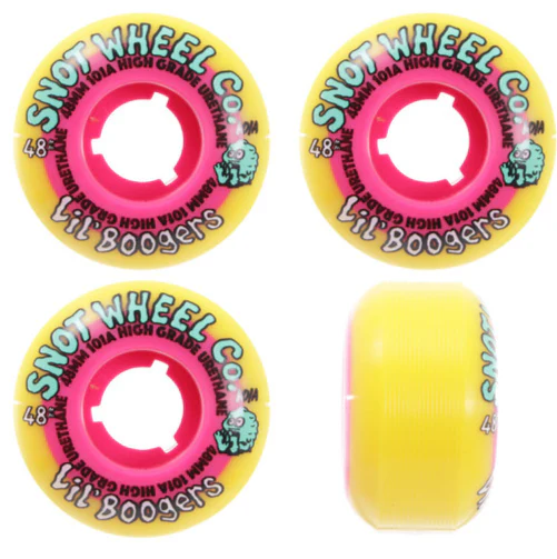 Snot Lil' Boogers Wheels Yellow/Pink Core 48MM 101A - Image 2