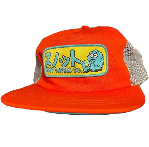 Snot Wheel Co. Japanese Trucker Hat - Safety Orange