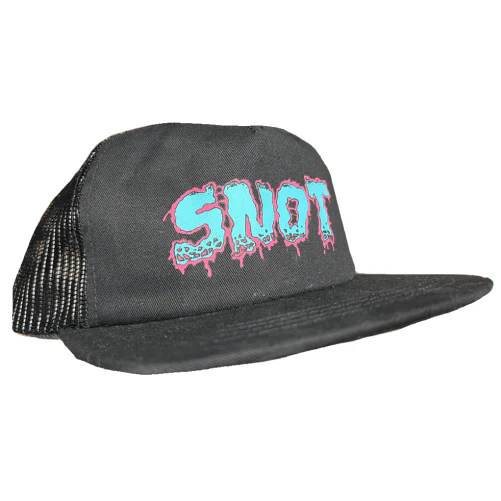 Snot Wheel Co. Meltdown Logo Trucker Hat - Black
