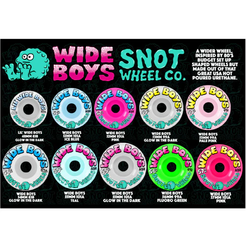 Snot Wide Boys Wheels Glow in the Dark 57MM 101A - Image 3