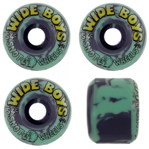 Snot Wide Boys Wheels Teal/Purple Swirl 54MM 99A - Image 3