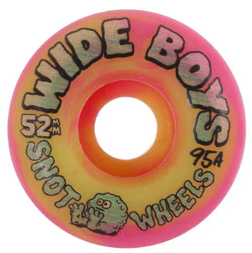 Snot Wide Boys Wheels Yellow/Pink Swirl 52MM 95A - Image 2