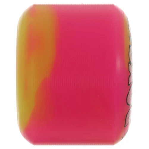 Snot Wide Boys Wheels Yellow/Pink Swirl 52MM 95A - Image 3