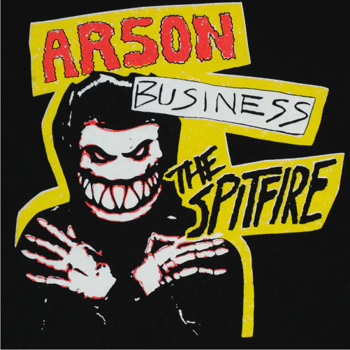 Spitfire Arson Business Hoodie - Black/Glow - Image 4