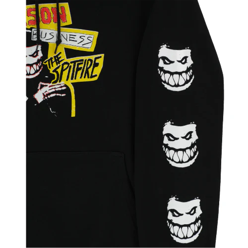 Spitfire Arson Business Hoodie - Black/Glow - Image 6