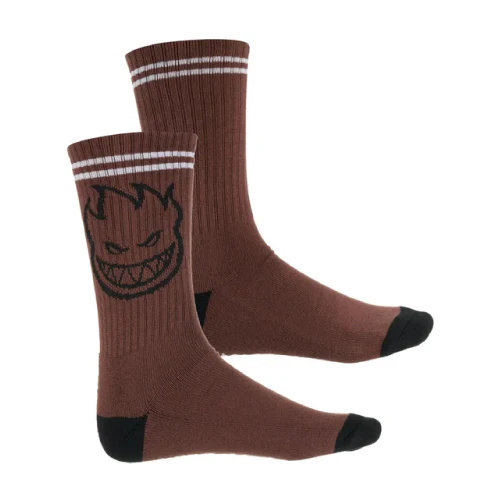 Spitfire Bighead Crew Socks - Dark Red/Black/White - Image 2