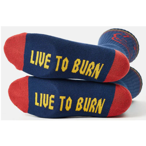 Spitfire Bighead Crew Socks - Navy/Red/Gold - Image 3