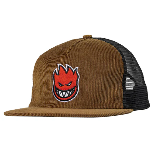 Spitfire Bighead Fill Corduroy/Mesh Snapback Hat - Brown/Black