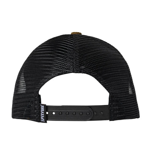 Spitfire Bighead Fill Corduroy/Mesh Snapback Hat - Brown/Black - Image 2