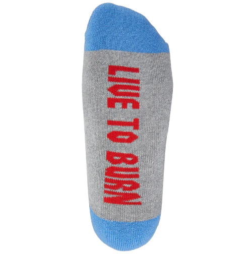 Spitfire Bighead Fill Embroidered Crew Socks - Heather/Blue/Red - Image 4