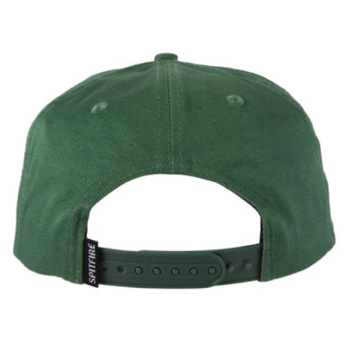 Spitfire Bighead Fill Snapback Hat - Dark Green/Red/Gold - Image 2