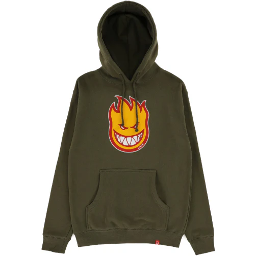 Spitfire BigHead Hoodie - Army/Gold/Red - Image 3