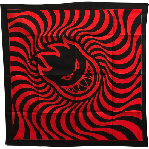 Spitfire Bighead Swirl Bandana - Black/Red