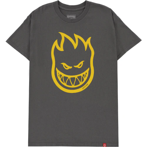 Spitfire BigHead Tee - Charcoal/Yellow