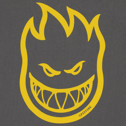 Spitfire BigHead Tee - Charcoal/Yellow - Image 2