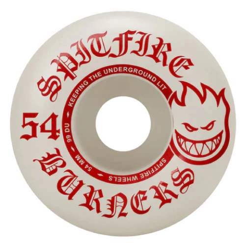 Spitfire Burners Wheels White/Red 54MM 99D