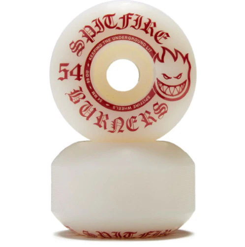 Spitfire Burners Wheels White/Red 54MM 99D - Image 3