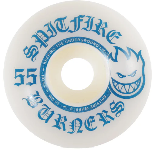 Spitfire Burners Wheels White/Blue 55MM 99D