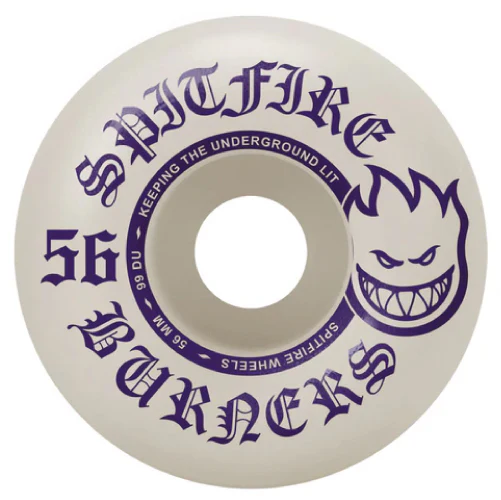 Spitfire Burners Wheels White/Purple 56MM 99D